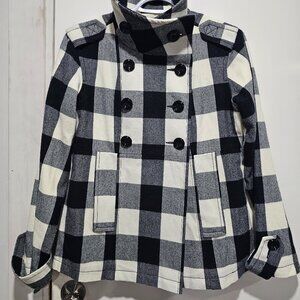 Gap Women Jacket, Size Small, Black and Cream in color